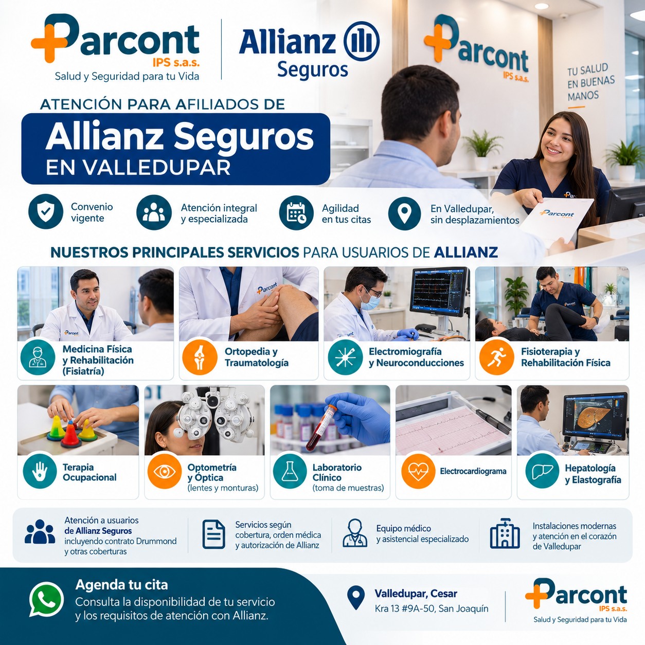 ALLIANZ SEGUROS EN VALLEDUPAR: CONOCE LOS SERVICIOS MÉDICOS DISPONIBLES EN PARCONT S.A.S.