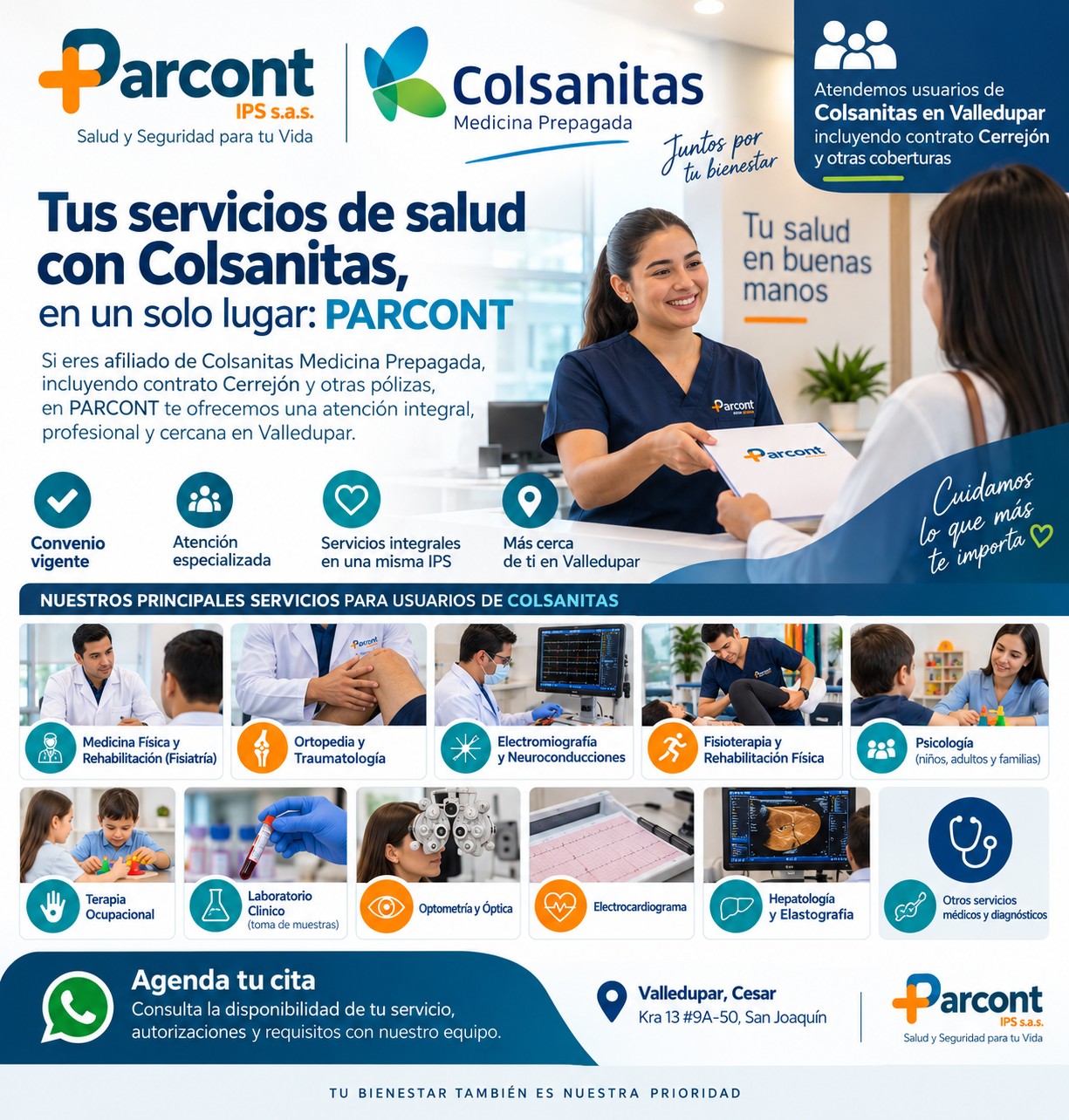 COLSANITAS EN VALLEDUPAR: SERVICIOS MÉDICOS EN PARCONT PARA USUARIOS CERREJÓN Y OTRAS COBERTURAS